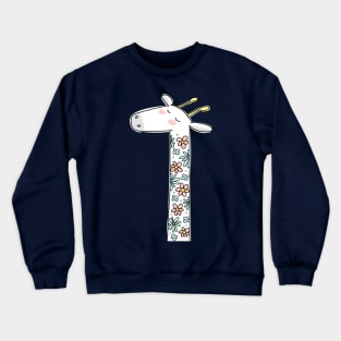 Floral Fashion Giraffe Crewneck Sweatshirt